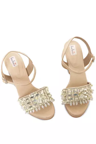 Nude Embellished Heels