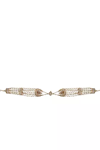 White Chand Shapped Hairband