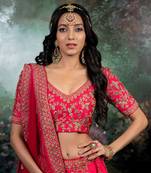 Hair Band Pink Ball Tikka Green Centre Mathapatti