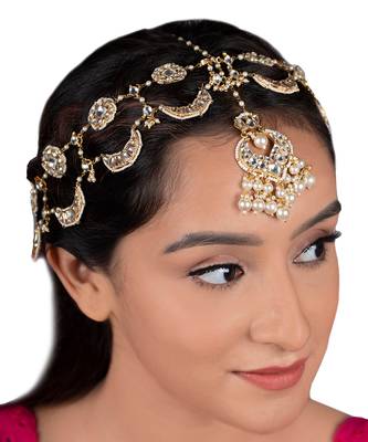 White Chand Shaped Mathapatti 1