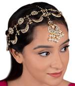 White Chand Shaped Mathapatti