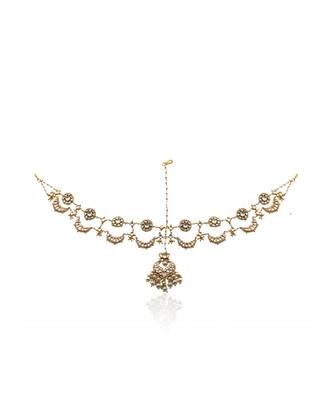 White Chand Shaped Mathapatti 2