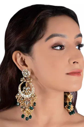 Heavy Bridal Necklace With Upper Golden Balls