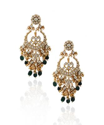 Heavy Bridal Necklace With Upper Golden Balls 5