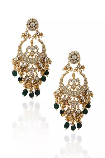 Heavy Bridal Necklace With Upper Golden Balls