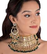 Heavy Bridal Necklace With Upper Golden Balls