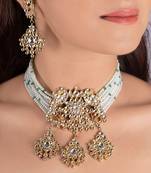 Peacock Pendant Choker Set