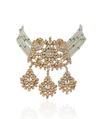 Peacock Pendant Choker Set 5