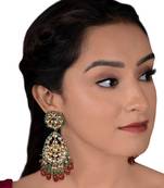 White Stone Earrings Light Green Hangings With Pastel Pink Beads