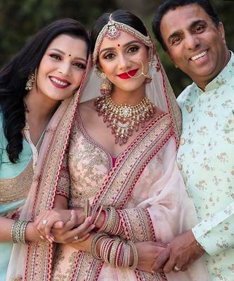 Pastel Pink And White Jadtar Stones Matha Patti 4