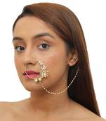 White Pearl Flower Work Nath