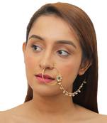 White And Green Flower Nath