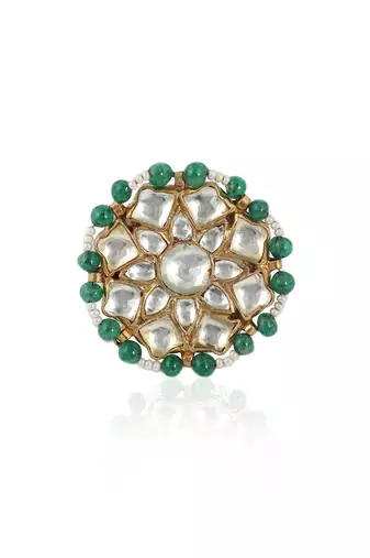 Small Flower Light Green Ring