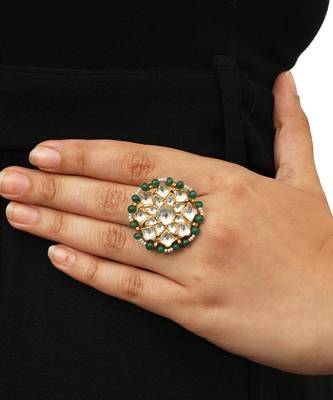 Small Flower Light Green Ring 1