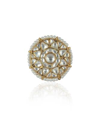 Jadatr Stone Ring With Pearl Border 2