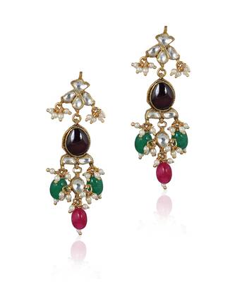 Navratan Pearl String Small Choker Set 4