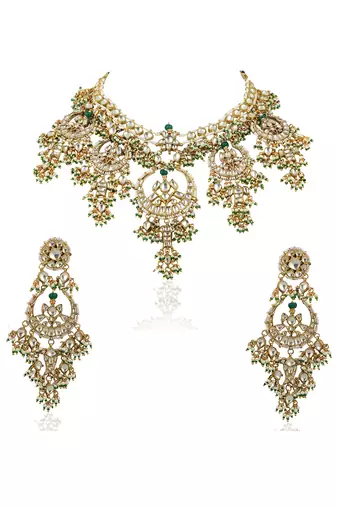 3 Size Chaand Shape Necklace Set
