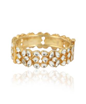 Plain White Jadtar Stone Bangles(Single Piece) 2