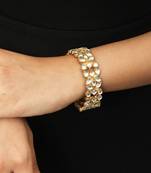 Plain White Jadtar Stone Bangles(Single Piece)