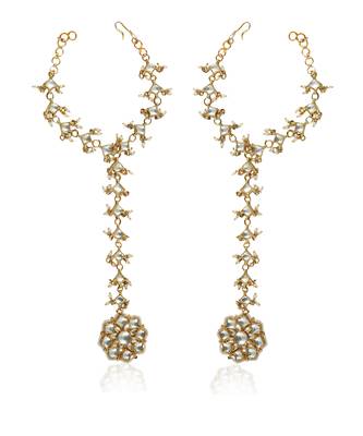 Flower Ring With Single Line Bracelet(Pair) 2