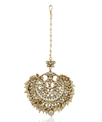 Jadtar Stone Maangitkka With Pearls 2