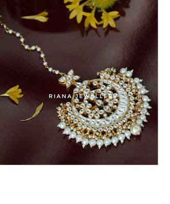 Jadtar Stone Maangitkka With Pearls 3