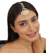 Wedding Wear White Jadtar Stone Tikka