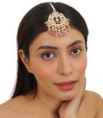 Tikka With Pastel Pink Beads And A String Of Pearls
