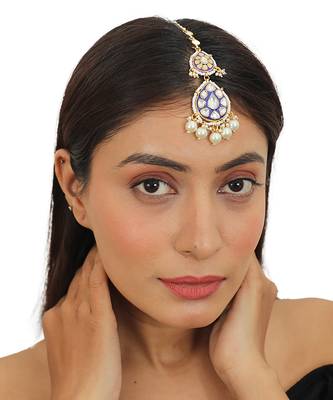 Handcrafted Minawork Tikka In The Shade Of Blue 1