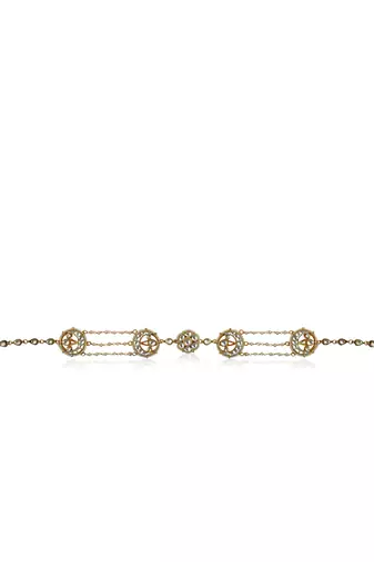 Mathapatti With Chand Peices And Pearl Lines