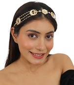 Mathapatti With Chand Peices And Pearl Lines