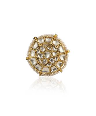 Small White Jadtar Stone Ring 2