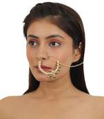 Bridal Nosering With Emerald Green Drops