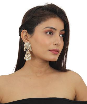 Blue Meenawork Choker Set With White Pearl 6