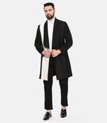 Color Block Linen Trench Coat