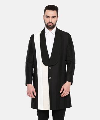 Color Block Linen Trench Coat 2