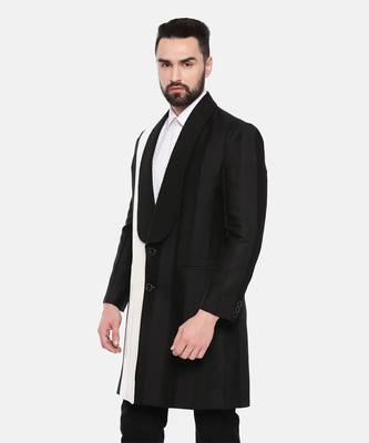Color Block Linen Trench Coat 4