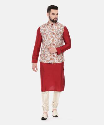 Grey Printed Muslin Modi Jacket 1