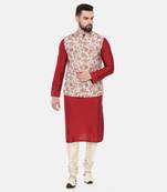 Grey Printed Muslin Modi Jacket