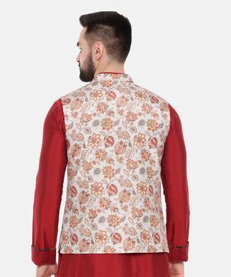 Grey Printed Muslin Modi Jacket 6