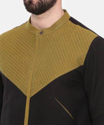 Black Rust Cotton Linen Jacket 3