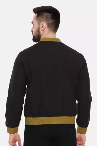 Black Rust Cotton Linen Jacket