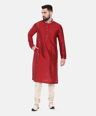 Red Silk Kurta Set 2