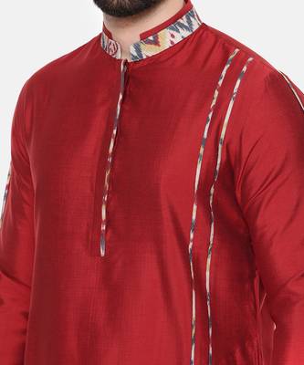 Red Silk Kurta Set 6