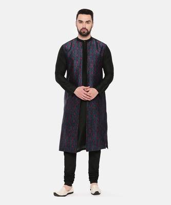 Black Blue Printed Kurta Set 2