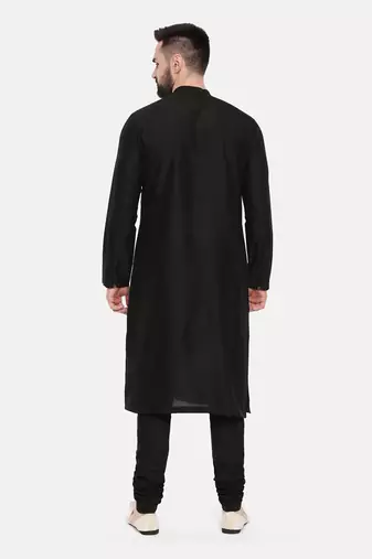 Black Blue Printed Kurta Set