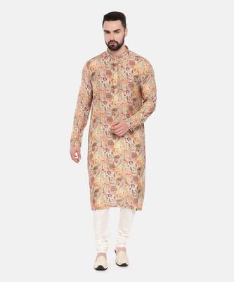 Pink Printed Muslin Kurta Set 1