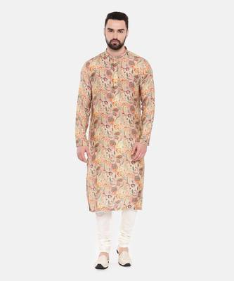 Pink Printed Muslin Kurta Set 2