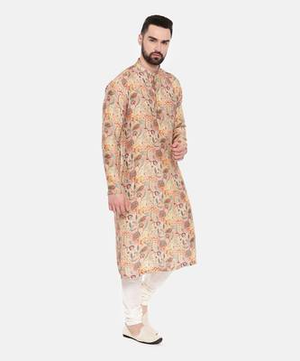 Pink Printed Muslin Kurta Set 4