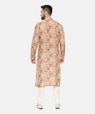 Pink Printed Muslin Kurta Set 5